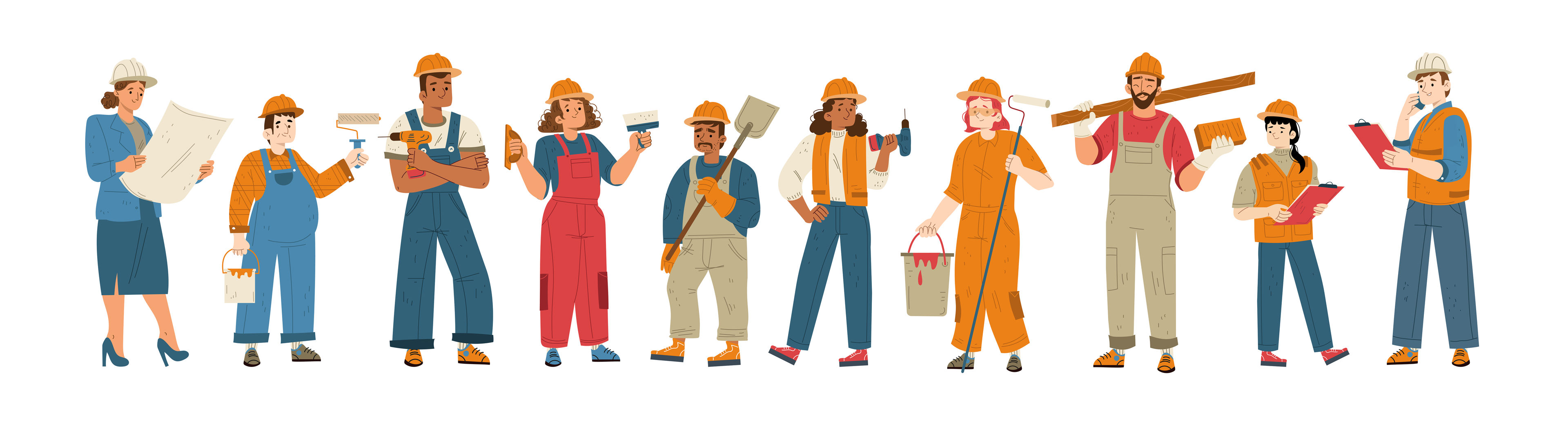 personer der arbejder